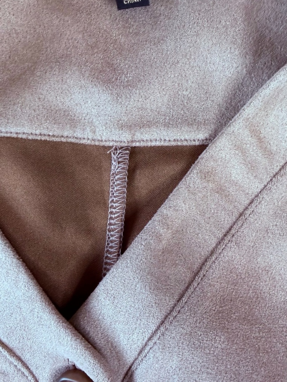 A.U.K. Women's Tan Suede Button-Front Vest - Picture 4 of 7